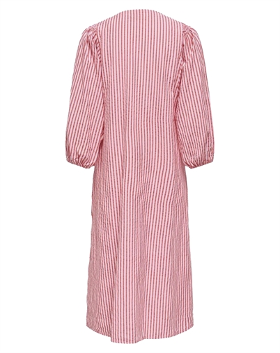 Only - ONLRolly Midi Stripe Kjole - High Risk Red